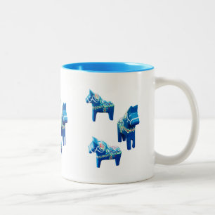 Tasse 2 Couleurs Chevaux Blue Dala