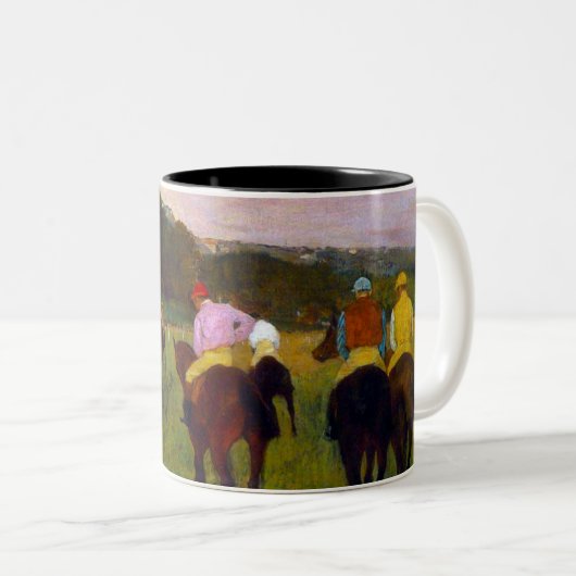 Tasse 2 Couleurs Chevaux de course Edgar Degas à Longchamp (Devant droit)
