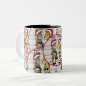 Tasse 2 Couleurs Chevaux de covoiturage - 'Mare'y Christmas (Devant gauche)