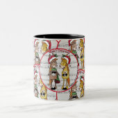 Tasse 2 Couleurs Chevaux de covoiturage - 'Mare'y Christmas (Centre)