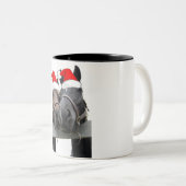 Tasse 2 Couleurs Chevaux de Noël (Devant droit)