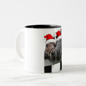 Tasse 2 Couleurs Chevaux de Noël (Devant gauche)