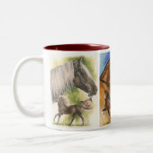 Tasse 2 Couleurs Chevaux de Plaisir Triple (Gauche)