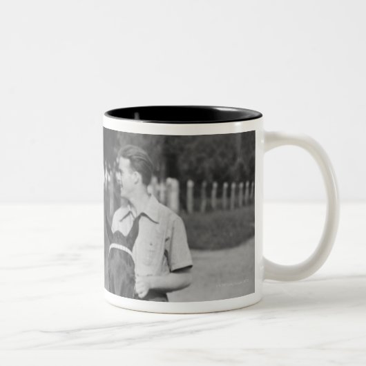 Tasse 2 Couleurs Chevaux d'équitation de couples (Droit)