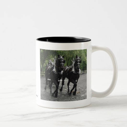 Tasse 2 Couleurs Chevaux en marche (Droit)