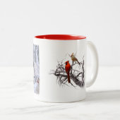 Tasse 2 Couleurs Chevaux et cardinaux de Noël 2022 (Devant droit)