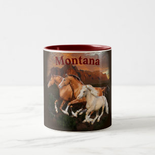 Tasse 2 Couleurs Chevaux sauvages d'Arizona