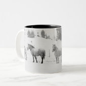 Tasse 2 Couleurs Chevaux sur le ranch (Devant gauche)