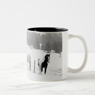 Tasse 2 Couleurs Chevaux sur le ranch