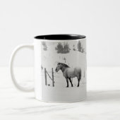 Tasse 2 Couleurs Chevaux sur le ranch (Gauche)