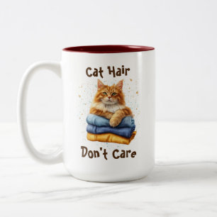 Tasse 2 Couleurs Cheveux de chat, ne t'en fais pas