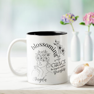 Tasse 2 Couleurs Cheveux de la Couronne chic Roses fleurissant avec
