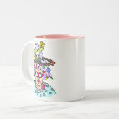 Tasse 2 Couleurs Cheveux de Noël (Devant gauche)