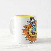 Tasse 2 Couleurs Chèvre et tournesol (Devant gauche)