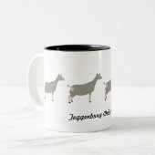 Tasse 2 Couleurs Chèvre laitière de Toggenburg (Devant gauche)
