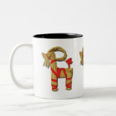 Tasse 2 Couleurs Chèvre scandinave de Noël (Gauche)