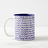Tasse 2 Couleurs Chevron Dalmatien violet et blanc (Gauche)