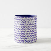 Tasse 2 Couleurs Chevron Dalmatien violet et blanc (Centre)