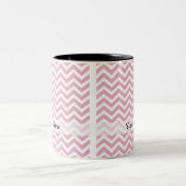 Tasse 2 Couleurs chevron rose et blanc (Centre)