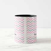 Tasse 2 Couleurs chevron rose et gris (Centre)