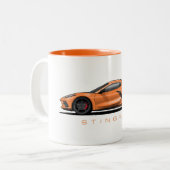 Tasse 2 Couleurs Chevy Corvette C8 Black Illustration (Devant gauche)