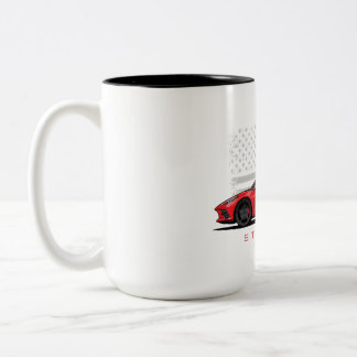 Tasse 2 Couleurs Chevy Corvette C8 Black Illustration