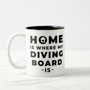 Tasse 2 Couleurs Chez moi, c'est là que se trouve ma planche de pl