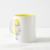 Tasse 2 Couleurs Chibi avec un chiot (Devant gauche)