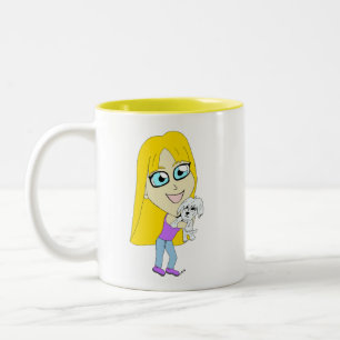 Tasse 2 Couleurs Chibi avec un chiot