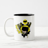 Tasse 2 Couleurs Chibi Batman Évolue La Ville (Gauche)