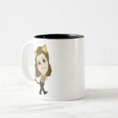 Tasse 2 Couleurs chibi catgirl (Devant gauche)
