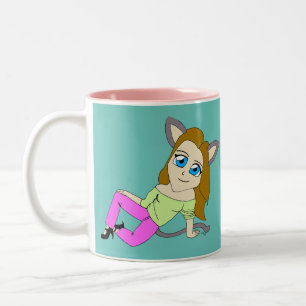 Tasse 2 Couleurs chibi catgirl