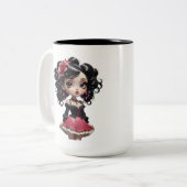 Tasse 2 Couleurs Chibi Doll 01 (Devant gauche)