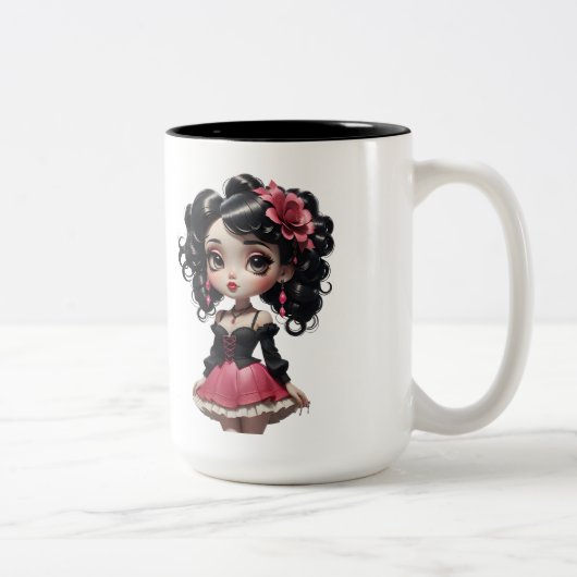 Tasse 2 Couleurs Chibi Doll 01 (Droit)