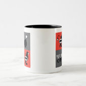 Tasse 2 Couleurs Chibi Harley Quinn Checker Motif (Centre)
