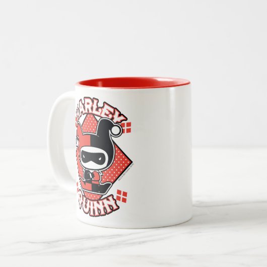 Tasse 2 Couleurs Chibi Harley Quinn Splits (Devant gauche)