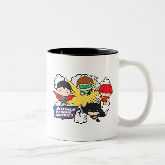 Tasse 2 Couleurs Chibi Justice League of America Explosion (Droit)