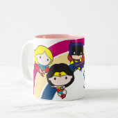 Tasse 2 Couleurs Chibi Justice League Rainbow (Devant gauche)