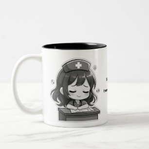 Tasse 2 Couleurs Chibi Nurse Original - Un peu d'épuisement