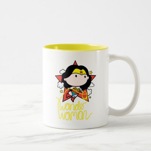 Tasse 2 Couleurs Chibi Wonder Woman Voler Avec Lasso (Droit)