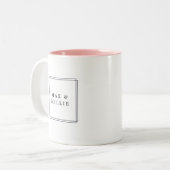 Tasse 2 Couleurs Chic Blush | Logo géométrique (Devant gauche)