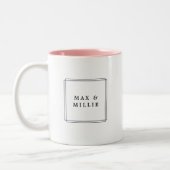 Tasse 2 Couleurs Chic Blush | Logo géométrique (Gauche)