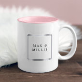 Tasse 2 Couleurs Chic Blush | Logo géométrique