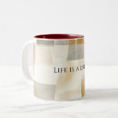 Tasse 2 Couleurs Chic Cream Brown Abstrait (Devant gauche)