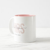 Tasse 2 Couleurs Chic Nouvelle MRS Nom Personnalisé Date de Mariage (Devant gauche)