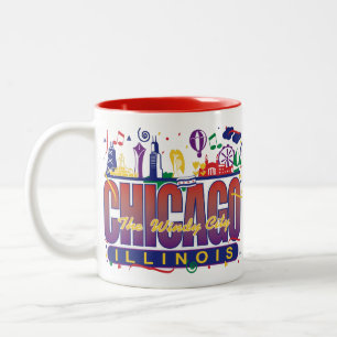 Tasse 2 Couleurs Chicago Confetti
