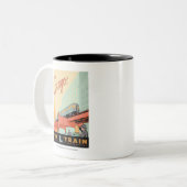 Tasse 2 Couleurs Chicago, IL - Train "L" (Devant gauche)