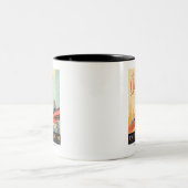 Tasse 2 Couleurs Chicago, IL - Train "L" (Centre)