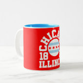 Tasse 2 Couleurs Chicago, Illinois (Devant gauche)