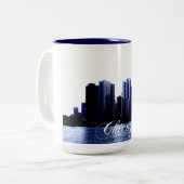 Tasse 2 Couleurs Chicago Illinois (Devant gauche)